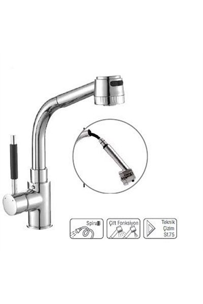 Adell Vendi Spiral Double Function Kitchen Faucet 15282331