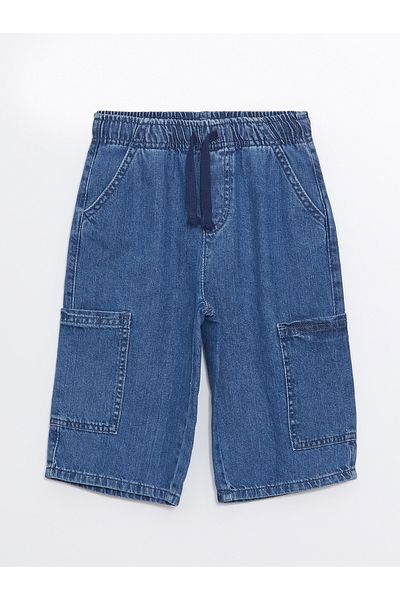 LC Waikiki Pantaloni scurti din Jean pentru bebelusi - Model de baza cu talie elastica