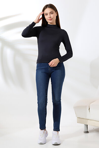 Endies Жіночий мікро-короткий комір-стійка, довгі рукави, боді 21728 ФУМЕ