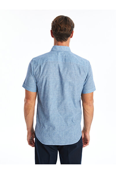 LC Waikiki Pánská popelínová košile – Regular Fit, Krátký rukáv