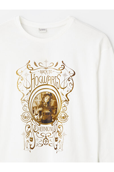 LC Waikiki Harry Potter Printed - Dívčí tričko s dlouhým rukávem s výstřihem