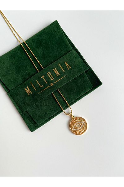 Miltonia Steel Necklace - Eye Symbol DesiGn