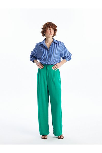 LC Waikiki Comfortable Linen Blended Pants for Women