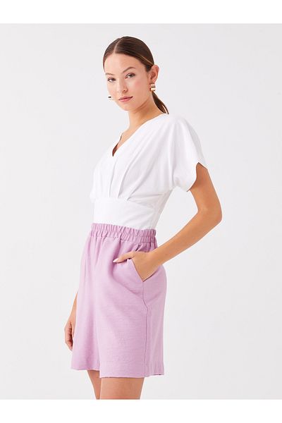 LC Waikiki Bequeme, vorgeformte Damen-Shorts mit elastischem Bund