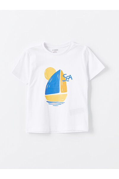 LC Waikiki Crew Neck Short Sleeve Printed Baby Boy T-Shirt