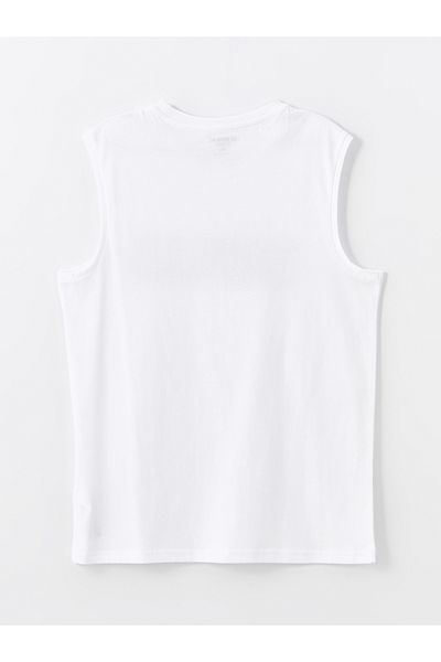 LC Waikiki Ärmelloses Herren-T-Shirt – Rundhalsausschnitt, bedruckt