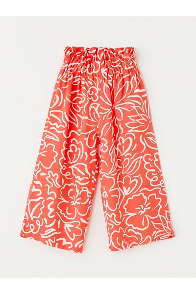LC Waikiki Hose mit Blumenmuster und elastischem Bund für Baby Mädchen
