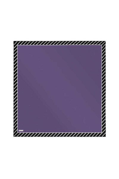 Bursa İpek Μωβ Twill Silk Scarf - Μοτίβο ρίγες