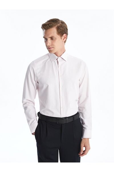 LC Waikiki Ανδρικό πουκάμισο Poplin - Slim Fit, μακρυμάνικο, ριγέ