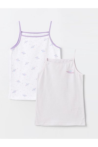 LC Waikiki LCW Kids 2-Piece Square Collar Printed Girls' Athlete Set