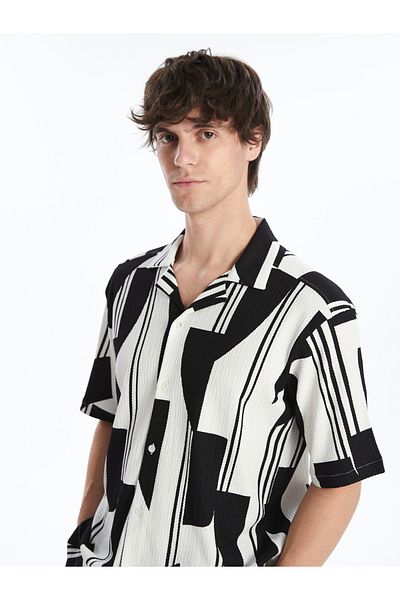 LC Waikiki Ανδρικό πουκάμισο με σχέδιο Regular Fit - Κοντό μανίκι