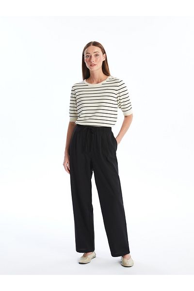 LC Waikiki Bequeme, geformte Damenhose mit elastischem Bund