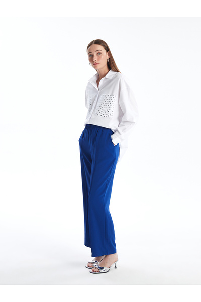 LC Waikiki Kényelmes öntött női nadrág elasztikus derékkal