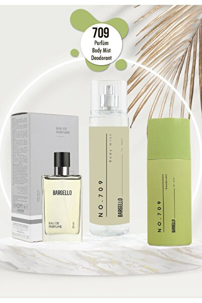 Bargello Edp 709 Oriental 50 ml Erkek Parfüm + No.709 Erkek 210 ml Body Mıst+No.709 Erkek Deodorant