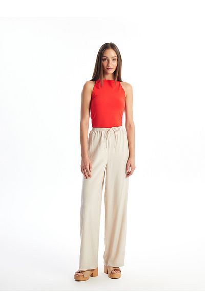 LC Waikiki Wide Leg and Elastic Waist Women's Trousers