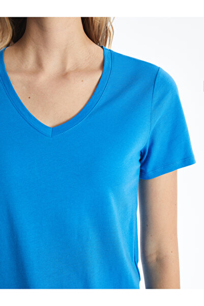 LC Waikiki Tricou cu mânecă scurtă cu decolteu în V pentru damă