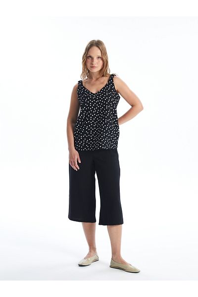 LC Waikiki Comfortable Molded Women's Capri with Elastic Waist