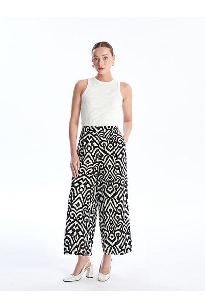 LC Waikiki Patterned Women's Capri - Elastic Waist