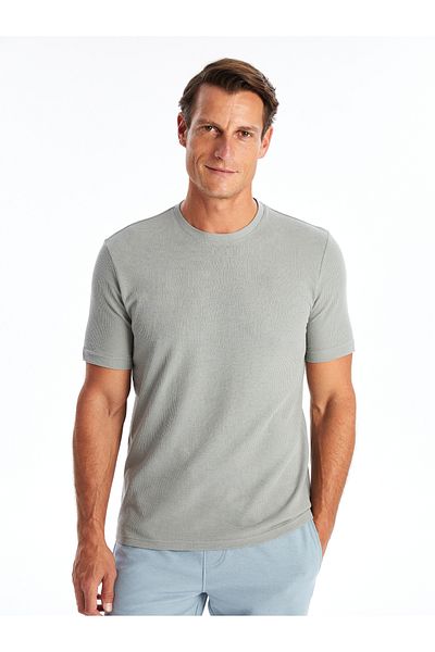 LC Waikiki Men's Textured Crew Neck Short Sleeve T-Shirt