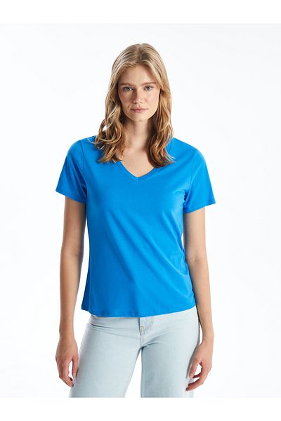 LC Waikiki Γυναικείο T-Shirt με λαιμόκοψη σε κοντό μανίκι