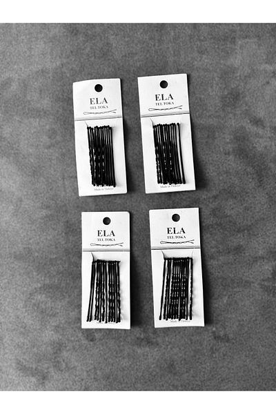BEİLYS COSMETİCS & ACCESSORY 48 τμχ Μαύρη συρμάτινη φουρκέτα με αγκράφα - Σχολική καρφίτσα μαλλιών