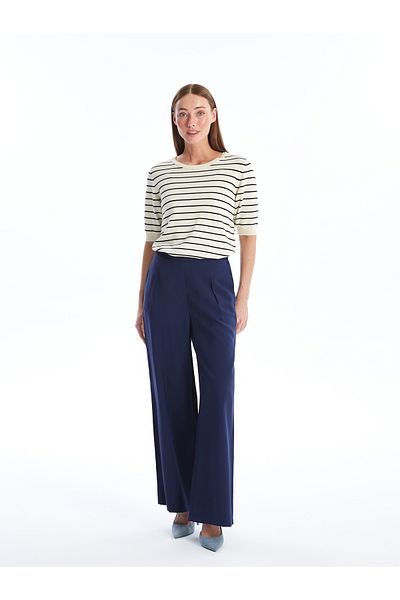 LC Waikiki Damenhose mit weitem Bein und elastischem Bund