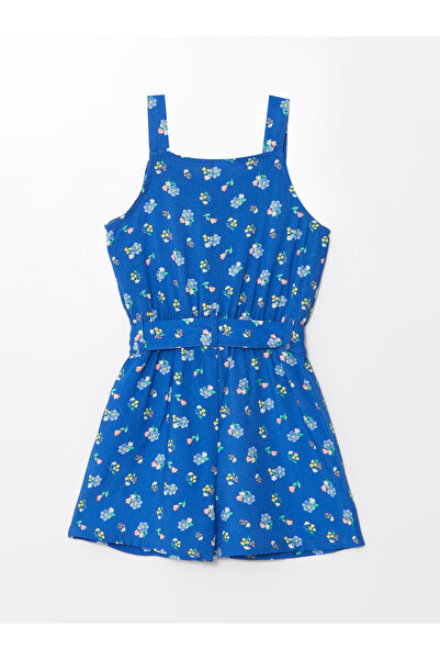 LC Waikiki Kombinéza se čtvercovým límečkem s květinovým vzorem pro holčičku