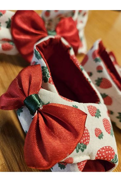 Peki Set of 5 Baby and Child Lemon Orange Cherry Strawberry Bow Sandals - 4 Pay Newborn Bandana 13124