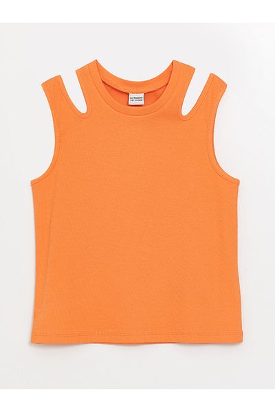 LC Waikiki Crop-Tanktop mit Rundhalsausschnitt für Mädchen