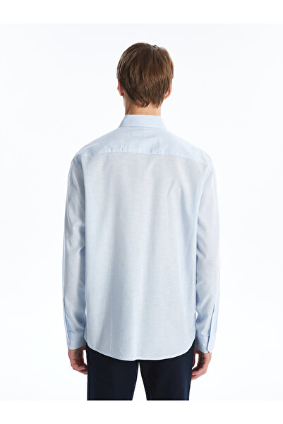 LC Waikiki Чоловіча сорочка з попліну в смужку з довгим рукавом