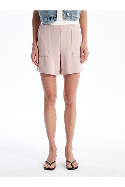 LC Waikiki Pantaloni scurți drepti pentru damă - cu talie elastică