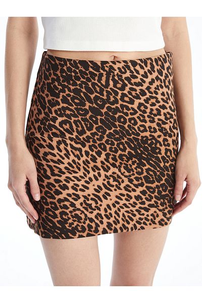 LC Waikiki Spódnica damska o kroju slim fit ze wzorem