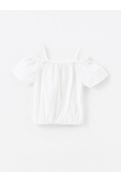 LC Waikiki Crop-Bluse für Mädchen – U-Boot-Ausschnitt