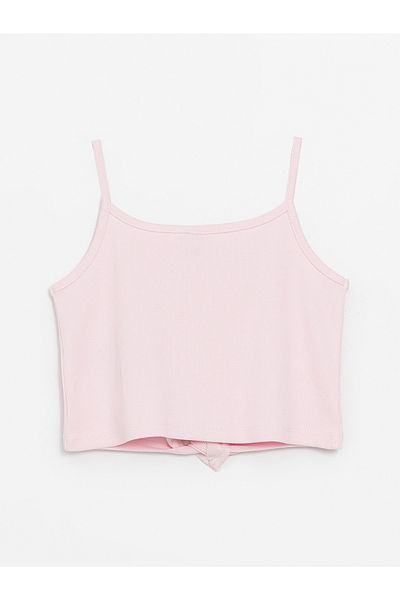 LC Waikiki Tricou crop pentru fete cu gât pătrat
