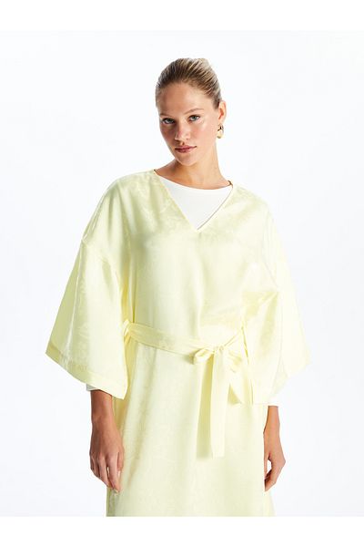 LC Waikiki Rochie de damă oversize cu decolteu în V cu model