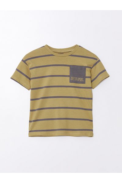 LC Waikiki Striped Crew Neck Short Sleeve T-Shirt for Baby Boy