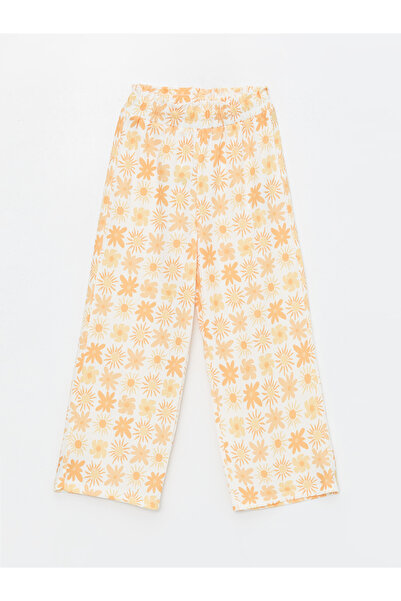 LC Waikiki Ç Cvetni dezen Elastične pantalone za devojčice