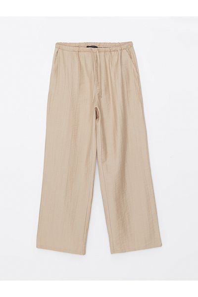 LC Waikiki Damenhose mit weitem Bein und elastischem Bund