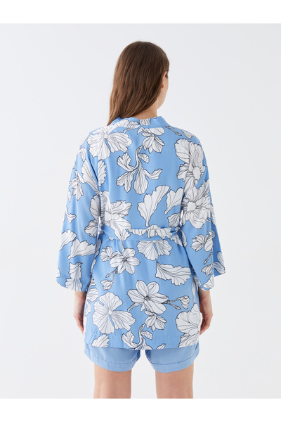 LC Waikiki Kimono de maternitate cu mânecă lungă cu guler șal cu imprimeu floral