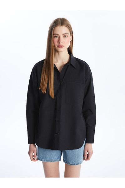 LC Waikiki Long Sleeve Plain Women's Oversize Shirt