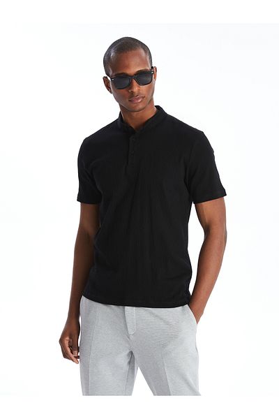 LC Waikiki Patterned Polo Neck Men's T-Shirt - Short Sleeve