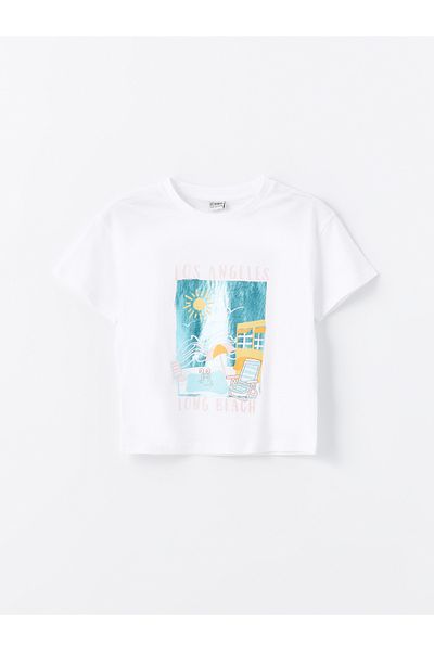 LC Waikiki Girl - Crew Neck Printed Short Sleeve T-Shirt