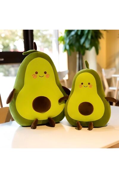 Sarego Avokado Peluş Yastık 2'li Set Büyük Küçük Boy Mutlu Meyve Ikili Paket ...