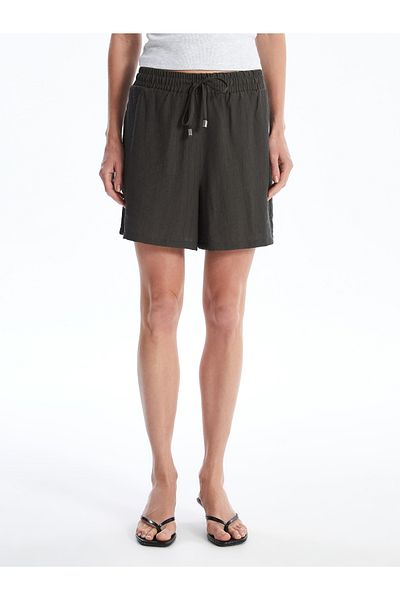 LC Waikiki Gerade Damen-Shorts – elastische Taille