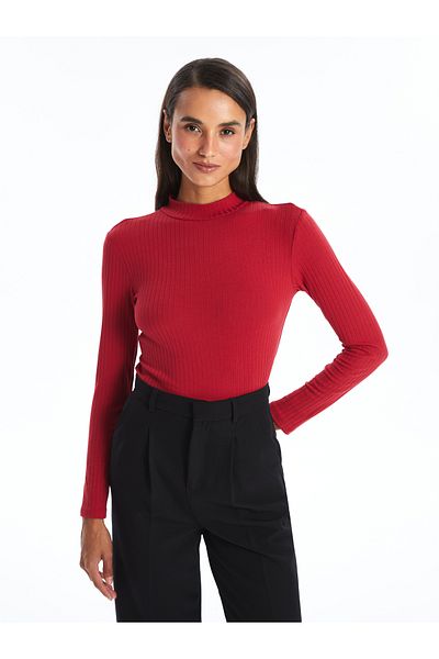 LC Waikiki Stehkragen-Langarm-Damen-Body