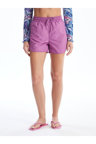 LC Waikiki Damen - Gerade geschnittene Seeshorts mit elastischem Bund