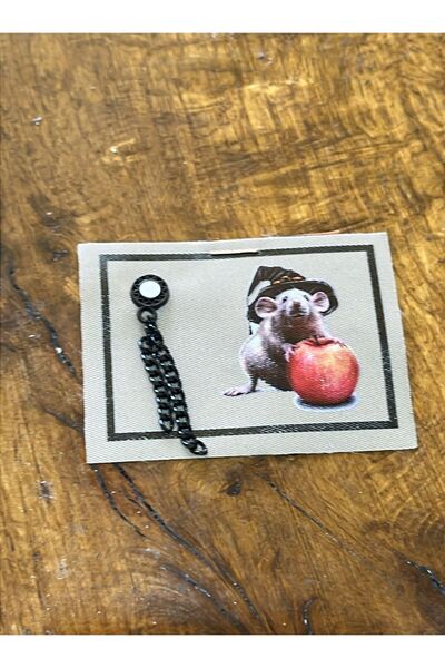 Gönülden Tasarım 8x6 cm lančić miša izvezena šivaća aplikacija