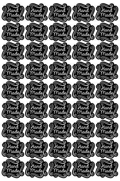 colortouch Handmade (el Yapımı) Etiket 4-sticker- 4 Cm X3 Cm 40 Adet