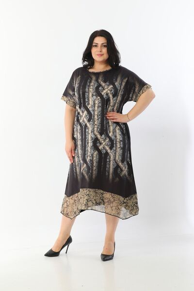 Yasem XXL Women's Black Plus Size Tunnel Dress