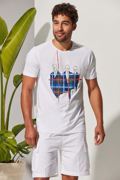 White By Nature O Yaka Adamlar Erkek T-shirt
